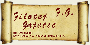 Filotej Gajetić vizit kartica